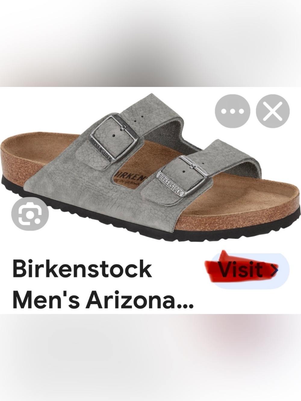 Birkenstock Men's Two-Strap Sandals in Light Gray sizes 44 &45 - Picture 7 of 11